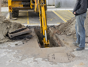 excavation egout aqueduc